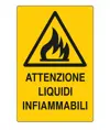 Cartello 'attenzione liquidi infiammabili'