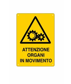 Cartello 'attenzione organi in movimento'