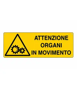 etichette adesive  attenzione organi in movimento