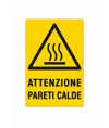 Cartello 'attenzione pareti calde'