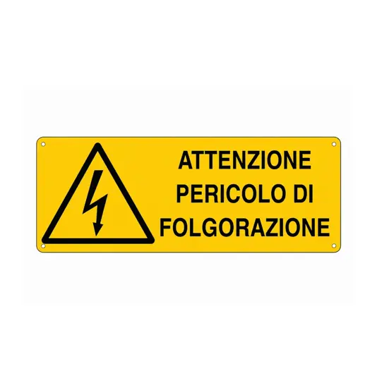 Etichette adesive  attenzione pericolo di folgorazione