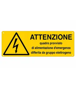 etichette adesive 'attenzione quadro provvisto di alimentazione..'