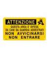 Cartello 'attenzione quest'area è difesa da cani da guardia addestrati'