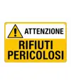 Cartello 'attenzione rifiuti pericolosi'