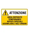 Cartello attenzione rifiuti speciali deposito temporaneo
