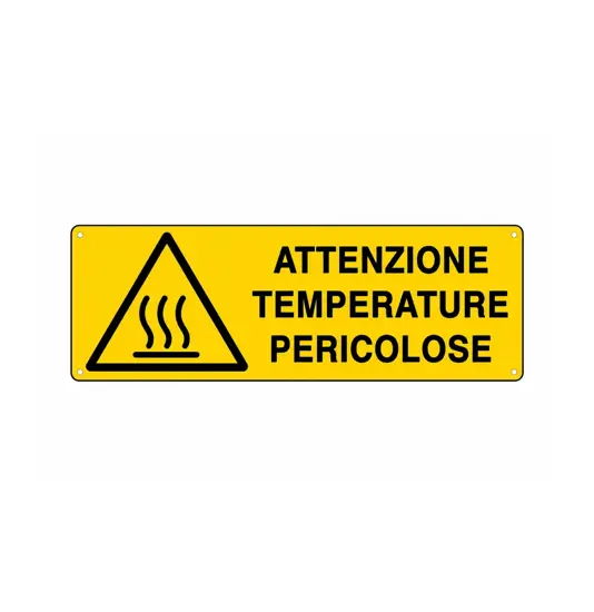 Cartello 'attenzione temperature pericolose'