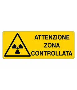 etichette adesive  attenzione zona controllata
