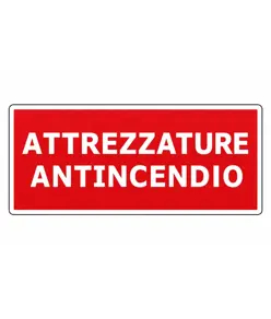 etichette adesive scritta 'attrezzature antincendio'