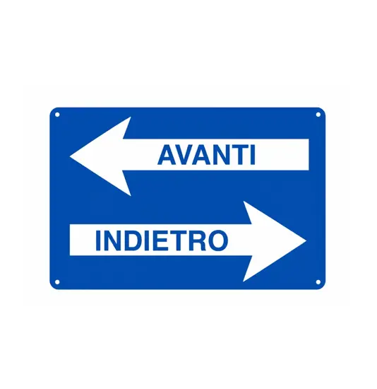 Cartello 'avanti indietro