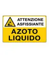 Cartello 'azoto liquido attenzione asfissiante'