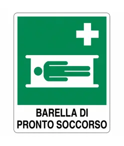 etichette adesive simbolo 'barella di pronto soccorso' con scritta