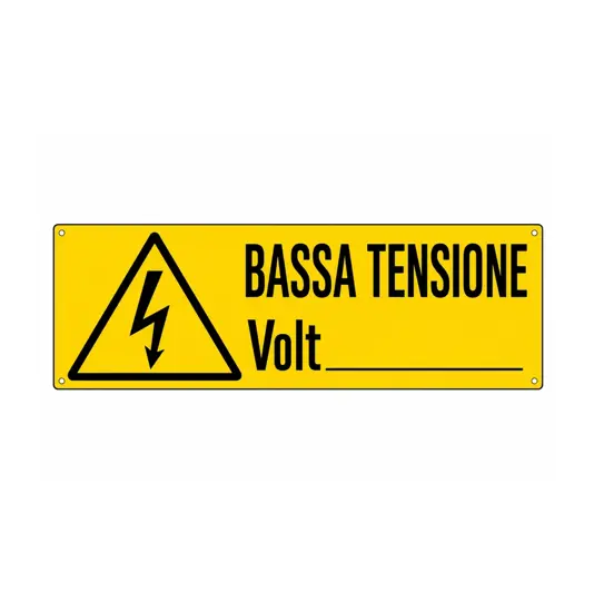 Cartello 'bassa tensione volt__'