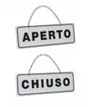 Cartello bifacciale 'chiuso/aperto'