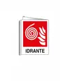 Cartello bifacciale con simbolo 'idrante'