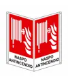 Cartello bifacciale con simbolo 'naspo antincendio'