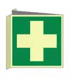 Cartello bifacciale fotoluminescente 'pronto soccorso'  Din Plus