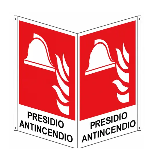 Cartello bifacciale 'presidio antincendio'