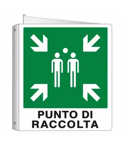 Cartello bifacciale punto di raccolta