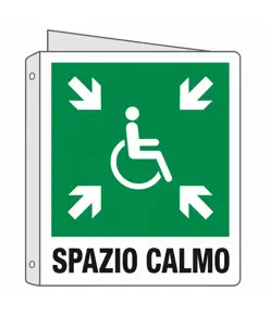 Cartello bifacciale 'spazio calmo'