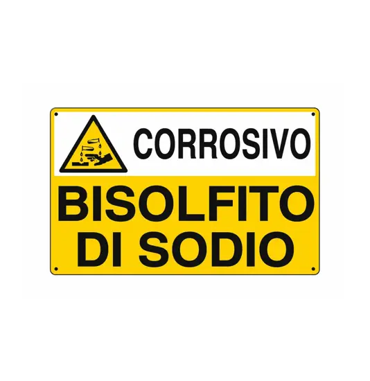 Cartello 'bisolfato di sodio corrosivo'