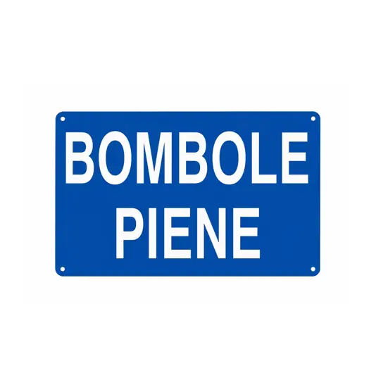 Cartello 'bombole piene