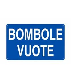 Etichetta adesiva 'bombole vuote'