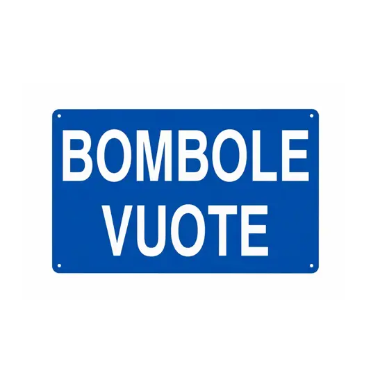 Cartello 'bombole vuote
