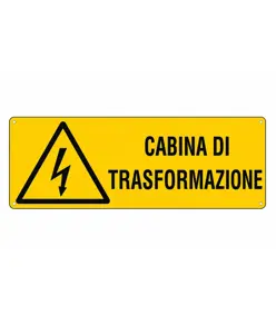 etichette adesive 'cabina di trasformazione'