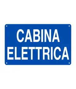 Etichetta adesiva indicazione 'cabina elettrica'