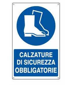 Cartello  calzature di sicurezza obbligatorie