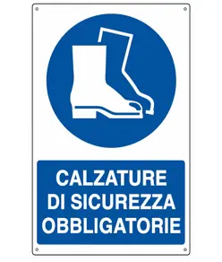 Cartello  calzature di sicurezza obbligatorie