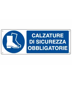 Cartello  calzature di sicurezza obbligatorie