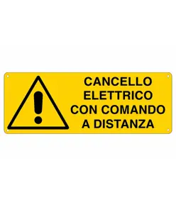 etichette autoadesive 'cancello elettrico con comando a distanza'
