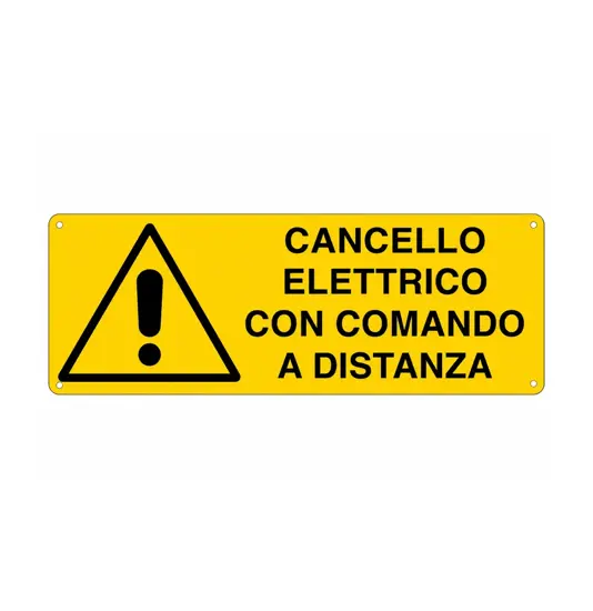 etichette autoadesive 'cancello elettrico con comando a distanza'