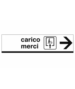 Cartello 'carico merci' in lamiera scatolata