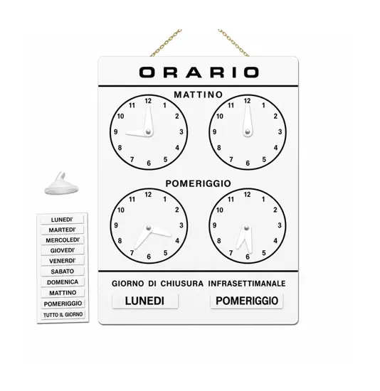 Cartello "cartello con orari chiusura personalizzabili " dim.  120x180