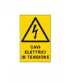 Cartello 'cavi elettrici in tensione'