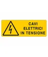 Cartello 'cavi elettrici in tensione'