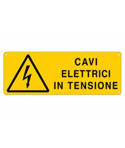 etichette adesive 'cavi elettrici in tensione'