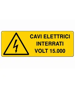 etichette adesive 'cavi elettrici interrati volt 15.000'