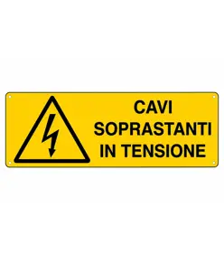 etichette adesive  cavi soprastanti in tensione