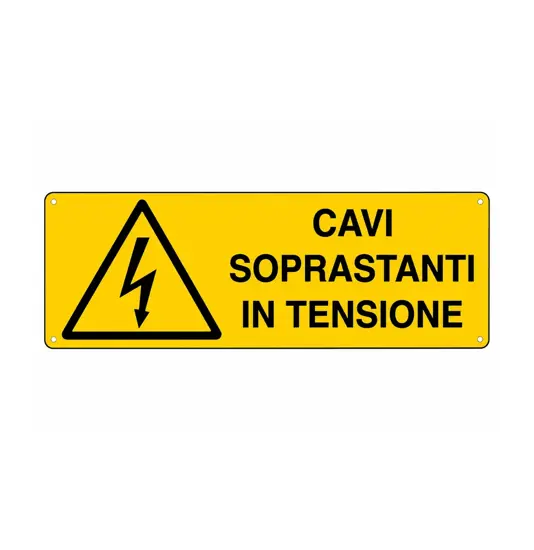 etichette adesive  cavi soprastanti in tensione