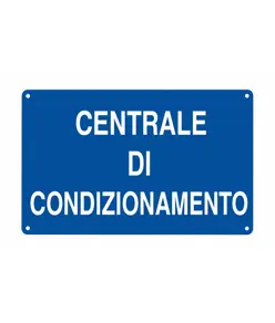 Etichetta adesiva indicazione 'centrale di condizionamento'