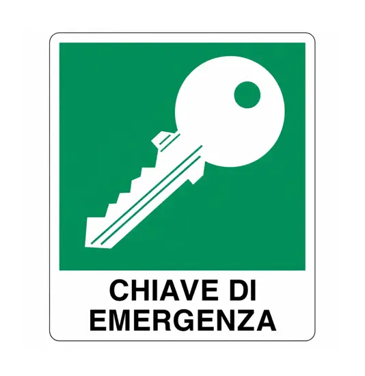 Cartello "chiave di emergenza"
