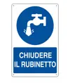 Cartello  chiudere il rubinetto