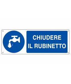 etichette adesive  chiudere il rubinetto