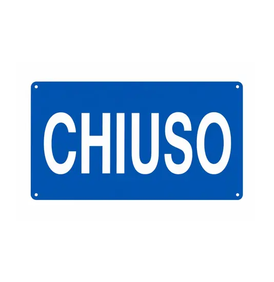 Cartello 'chiuso