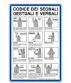 Cartello 'codice dei segnali gestuali e verbali'