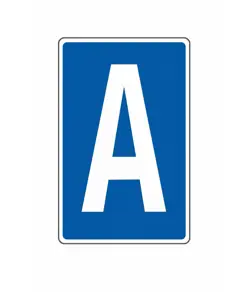 Cartello con lettera identificativa