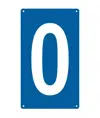 Cartello con numero sfondo blu